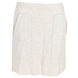 Giorgio Armani Emporio Armani Anzug-Minirock aus cremefarbenem Leinen