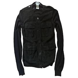Cárdigan negro de Jil Sander Vintage de los años 2000 con múltiples bolsillos.