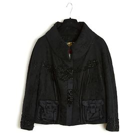 Chaqueta negra Christian Lacroix AH2006 FR40 Damasco UK12 US10.