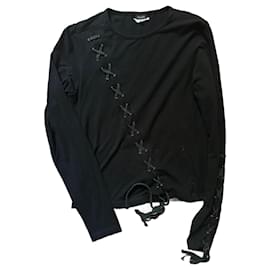 Gianfranco Ferrè 2000er Vintage Bondage Black Longsleeve - Gianfranco Ferré