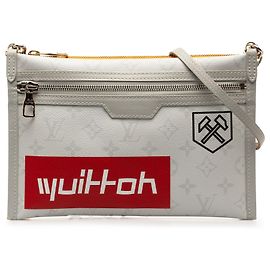 Louis Vuitton Mensajero plano con forro antartica y monograma gris
