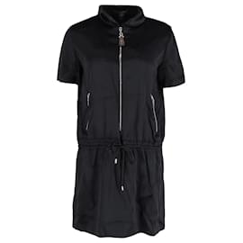 Vestido deportivo Trompe L'Oeil de Louis Vuitton en satén negro