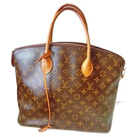 Borsa a mano Louis Vuitton Lockid Cognac in pelle di vitello