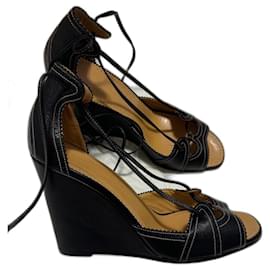 Sandali Hermès KIND in pelle nera taglia 38