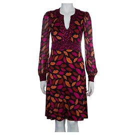 Diane Von Furstenberg DvF Leyah Seidenkleid im Midnight Kiss-Druck