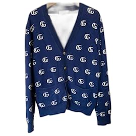 Gucci Pullover aus Baumwolle Navy Blau Herren