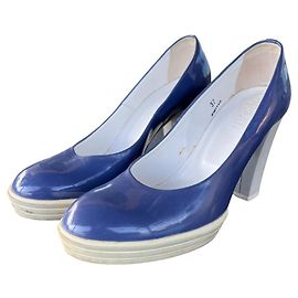 Décolleté Hogan in pelle verniciata blu