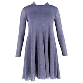 Minivestido Max Mara de manga larga en poliéster morado