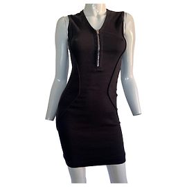 Vestido mini sin mangas Trever de mezcla de lino negro Iro