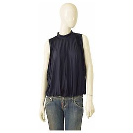 Camicetta senza maniche Pennyblack blu con pieghe Taglia M