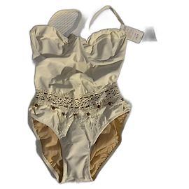 Gottex Badeanzug Einteiler Beige Lycra