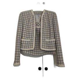 1994 Laufsteg Lila gemischte Farbe Tweed-Set - Chanel