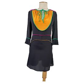Vestido de seda Fontine Vanessa Bruno Negro Multicolor