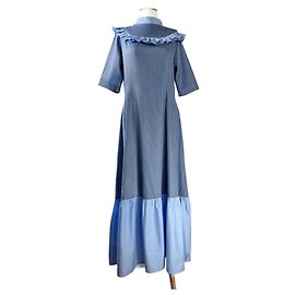 Autre Marque Vestido Miss Gee Gown Sindiso Khumalo Azul de Algodão