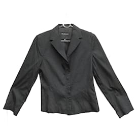 Tara Jarmon Jacke Schwarz Viskose Lycra Größe 42