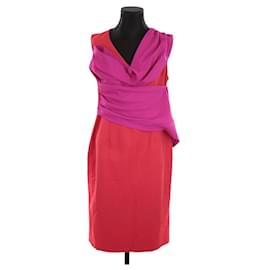Abito Sabella rosso in seta Lk Bennett XL