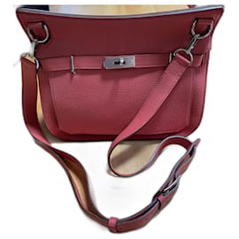 Borsa a mano Hermès Jypsiere in pelle corallo