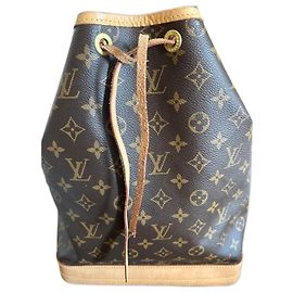 Borsa a mano Louis Vuitton Noé Marrone in Tela