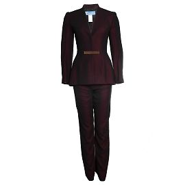Thierry Mugler, Anzug aus burgunderfarbener Mischung