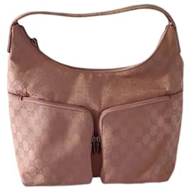 Borsa tote Gucci monogramma rosa in tela