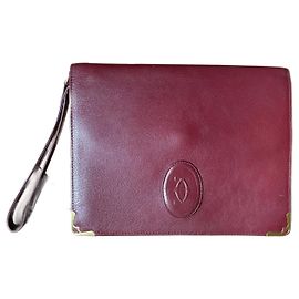 Cartier Herrenbrieftasche Bordeaux, Vintage