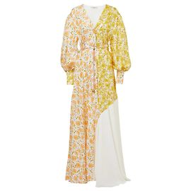 Autre Marque Brogger Elsie Seiden Maxikleid mit Blumenmuster