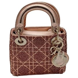 Borsa Lady Dior Mini Dior Rosa con Paillettes
