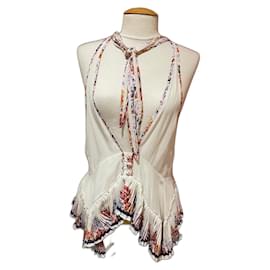 Top Isabel Marant de seda estampado multicolor