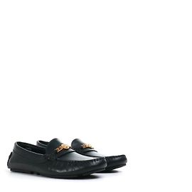 VERSACE - Mocasines Medallion Versace en cuero negro (T37)