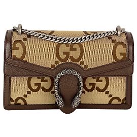 Borsa a tracolla Gucci Dionysus piccola Jumbo in tela beige GG