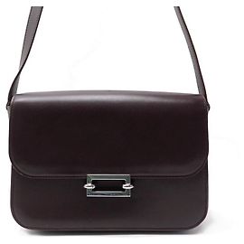 NEUE SAINT LAURENT HANDTASCHE MIT NEUEM VERSCHLUSS 657186 HANDTASCHE AUS BORDEAUX-LEDER