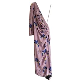 Vestido de un solo hombro con estampado de madreselva de Prada Resort 2008.