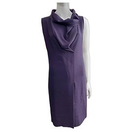 Joseph Lila Krepp-Cowl-Neck-Kleid