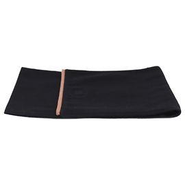 Hermès HERMES Bolsa de mano de lona negra Auth bs15155