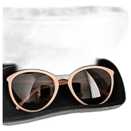 Chanel Butterfly Sonnenbrille aus Acetat Sand Beige