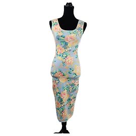 Vestito Kenzo Jungle vintage azzurro con fiori