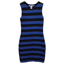 Gestreiftes Bodycon-Kleid Rigmora aus blauer Wollmischung von Diane Von Furstenberg