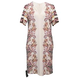 Vestido shift estampado Etro en viscosa blanca