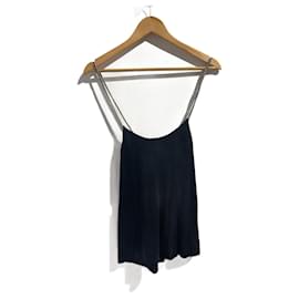 Top Chloé, model Lace SS2002 by Phoebe Philo Black Silk ref