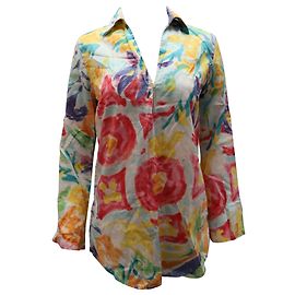 Túnica de algodón multicolor Ralph Lauren Watercolor
