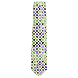 Cravatta stampata Hugo Boss in seta multicolore