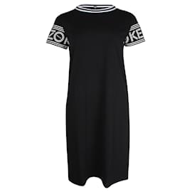 Vestido camiseta con logo de Kenzo impreso en algodón negro