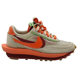 Nike x Sacai x CLOT LDWaffle in Camoscio Net Orange Blaze