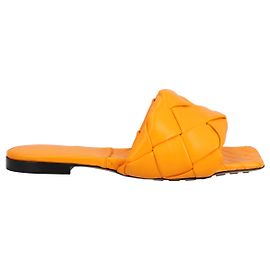Sandalia plana Lido naranja de Bottega Veneta