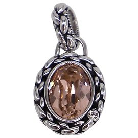 Pendente Enhancer in Cristallo Swarovski in Metallo Argento