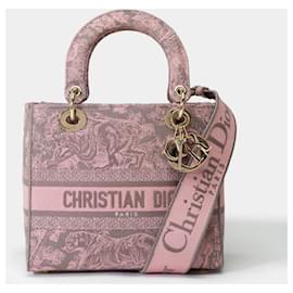 Borsa DIOR Lady Dior in Tela Rosa - 102003