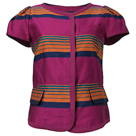 Blusa de manga corta a rayas Marc by Marc Jacobs en poliéster multicolor