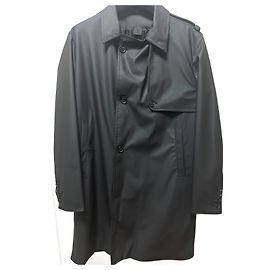Autre Marque Trench in satin nero Black Circus