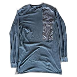 Rick Owens Schwarzes taktisches Langarmshirt aus Baumwolle Größe M für Herren