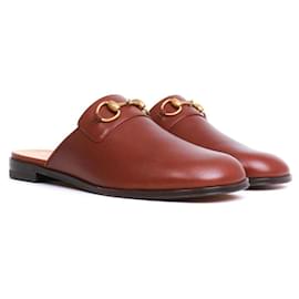 GUCCI - Mules Gucci Mors in pelle liscia marrone (T42)